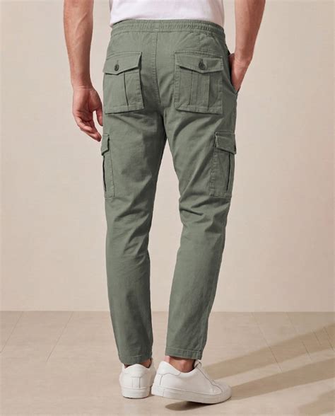 Sage Green Solid Cargo Pants For Men – Warriorworld