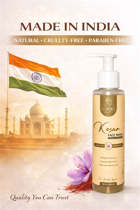 Alpera Beauty Kesar Face Wash – Brightening & Glow Cleanser - 100 ml