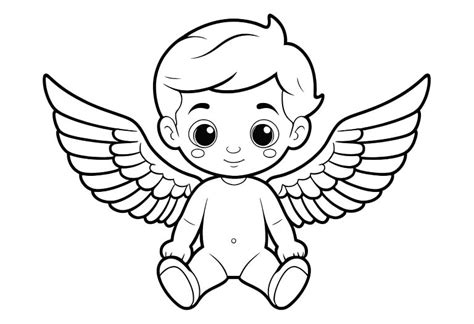 Besplatna slika: Preslatka beba anđeo sa krilima, besplatni list za ...