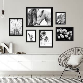 Black And White Photography 6 Piece Framed Print Gallery Wall Art Set