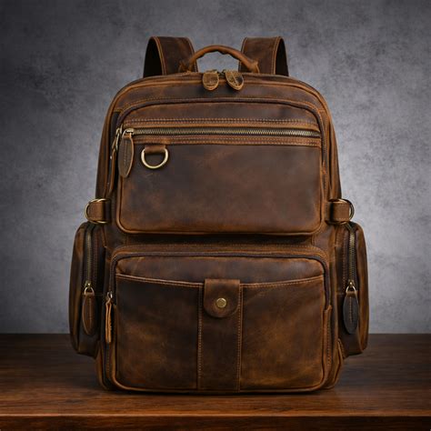 Mochila De Viaje Unisex De Piel Genuina Para Laptop de 18'' – Manntara Co.