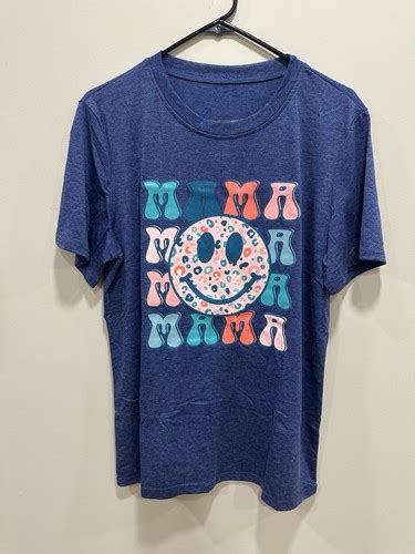 women’s t- shirts With graphic short sleeve Round Neck blue size M | eBay