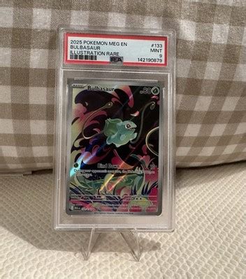 Pokémon Bulbasaur 133/132 Illustration Rare Holo Mega Evolution PSA 9 ...