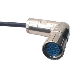 Spindle cable with angled plug M23