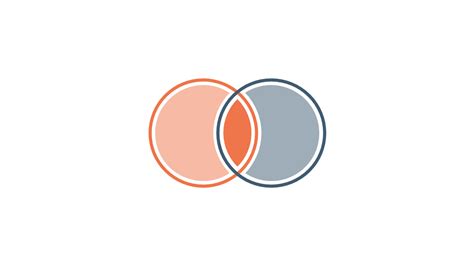2-Circle Interlocking Rings Venn Diagram | HiSlide
