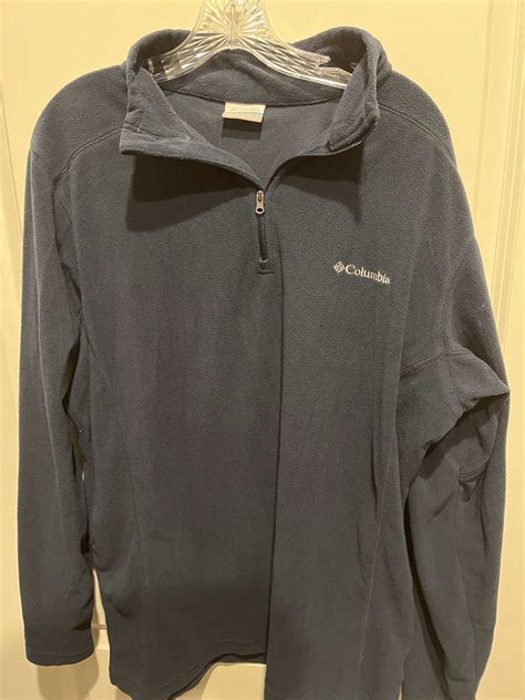 Columbia Men’s 1/4 Zip Fleece Pullover Jacket EUC XL Navy Blue | eBay