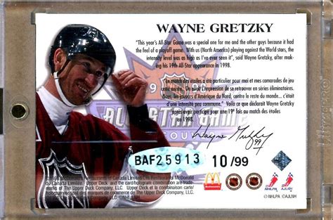 Mcdonald S Upper Deck Wayne Gretzky Jersey Auto Ud