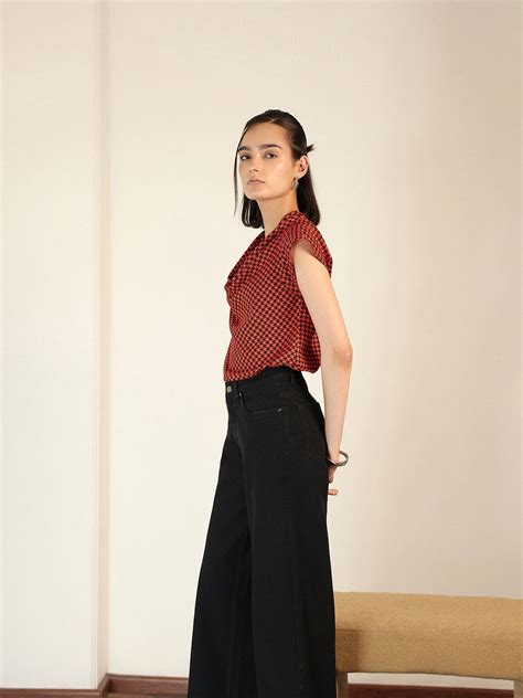 Buy Orange Cowl Neck Top Online | FableStreet