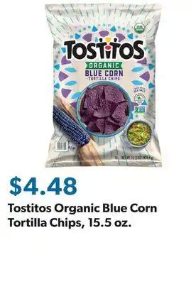 Tostitos Organic Blue Corn Tortilla Chips, 15.5 oz offer at Sam's Club