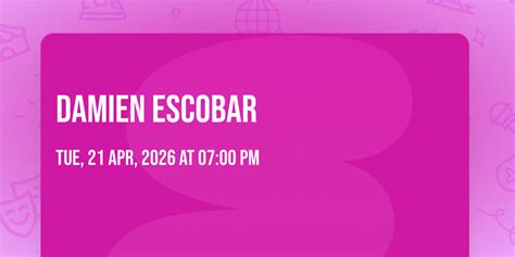 Damien Escobar, City Winery - Atlanta, 21 April to 22 April | AllEvents