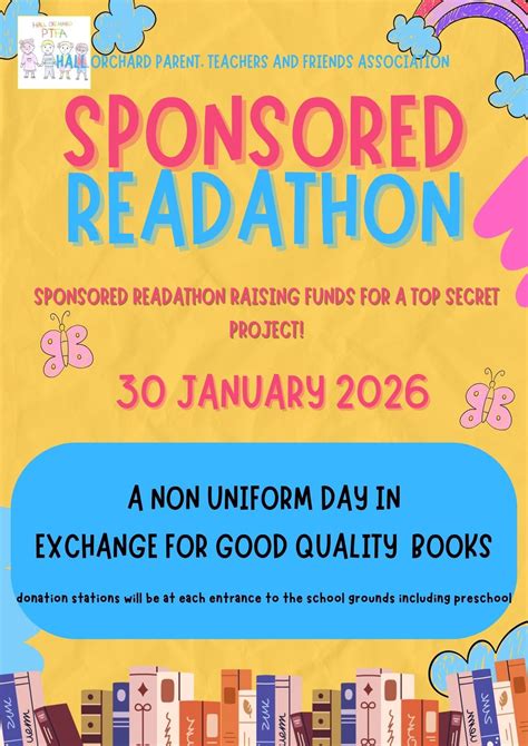 HOPS PTFA Sponsored Readathon - Non Uniform Day, Church Street, LE12 ...