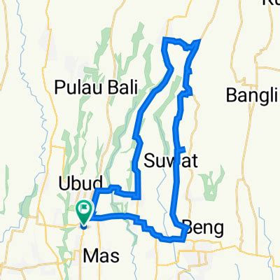 ubud-rice-fields-cycling-extension - Itinéraire cycliste - 🚲 Bikemap