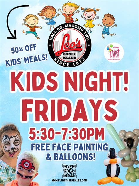 Kids Night! Hall Rd. Macomb Twp - Fridays - Leos Coney Island - , 20257 ...