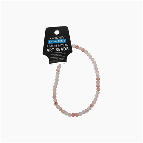 Peach Moon Art Beads Round 6mm 45 Beads 1 String – Itsy Bitsy