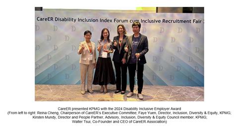 KPMG once again recognised as Inclusive Employer by CareER