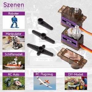 Miuzei 9g Servo Metal Gear servomotore per Arduino Micro Servo Motore ...