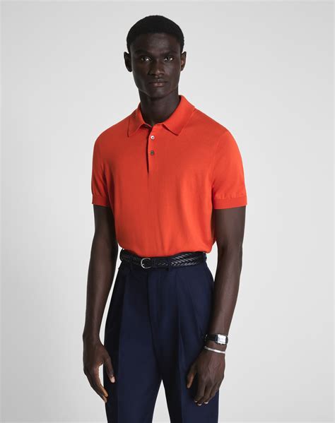 dunhill | Cotton Silk Short Sleeve Polo for men