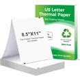 Milestone 200 Sheets US Letter Thermal Printer Paper 8.5 x 11 Quick-dry ...