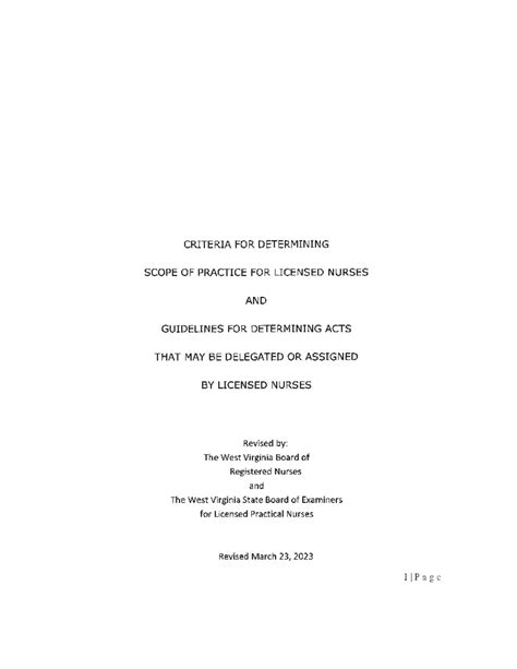 Revised Guidelines for Scope of Practice: RN & LPN (2023) - Studocu