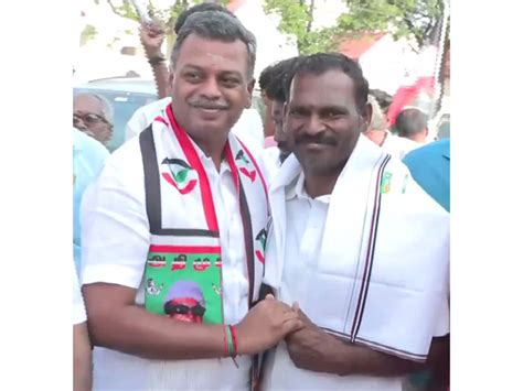 NDA candidate Rajasekaran campaigns door-to-door in Tiruchirappalli ...