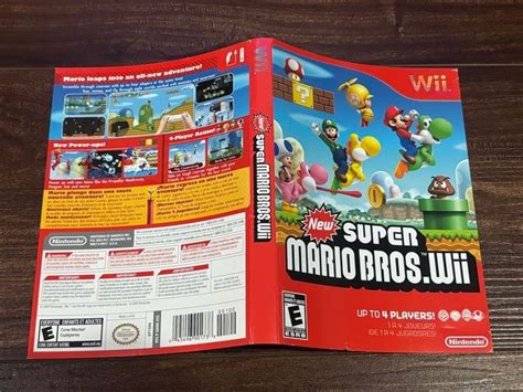 New Super Mario Bros Nintendo Wii Box Case Insert Cover Art Only | eBay