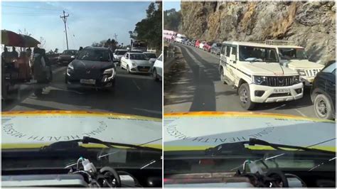 Vehicles block ambulance on Himachal road, angry viewers question civic ...