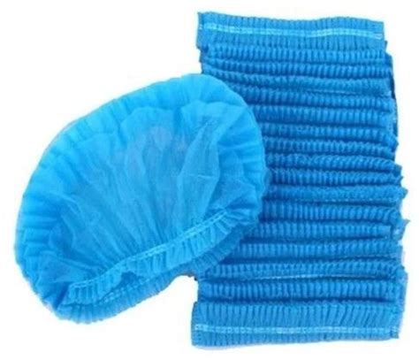 Plain DR. Safest Disposable Bouffant Caps, Color : Blue 18 Inch at Rs 0 ...