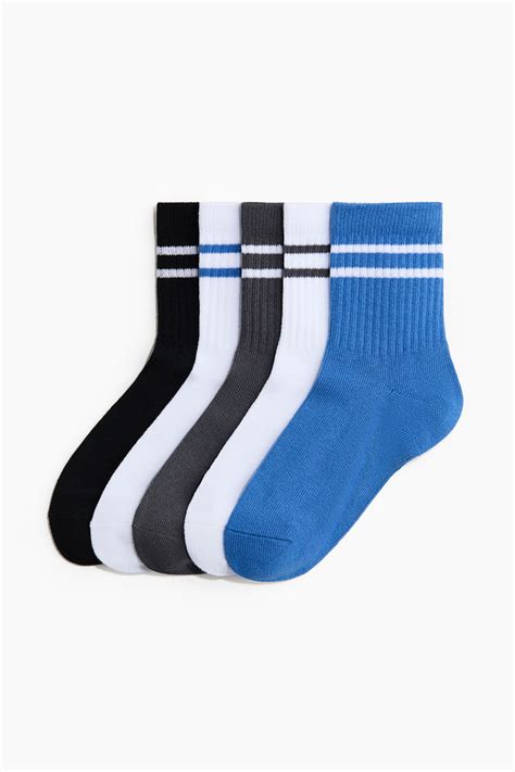5-pack sports socks with DryMove™ - Bright blue - Kids | H&M IN