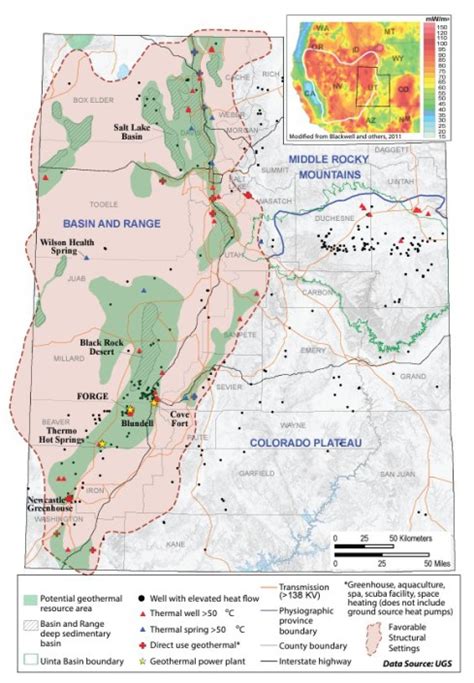 Geothermal Map Sn57 1 Utah Geological Survey