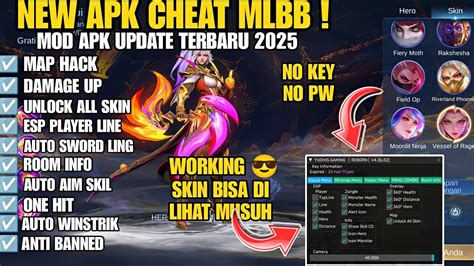 Cheat Ml Terbaru Mod Unlock All Skin Mobile Legends Anti