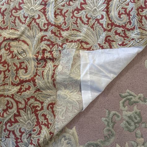1 Croscill Curtain Panel Red Paisley 100% Cotton 95.5"X41" Lined | eBay