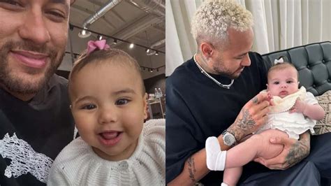 Neymar registra 1º encontro entre as filhas Mavie e Helena veja como foi