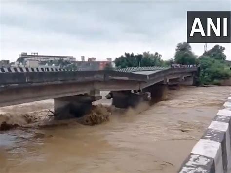 J-K: Bridge damaged by swollen river near Jammu-Pathankot highway