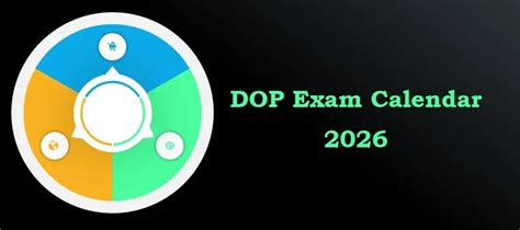 DOP (Indiapost) Exam Calendar 2026 | Download DOP Exam Calendar 2026 in ...