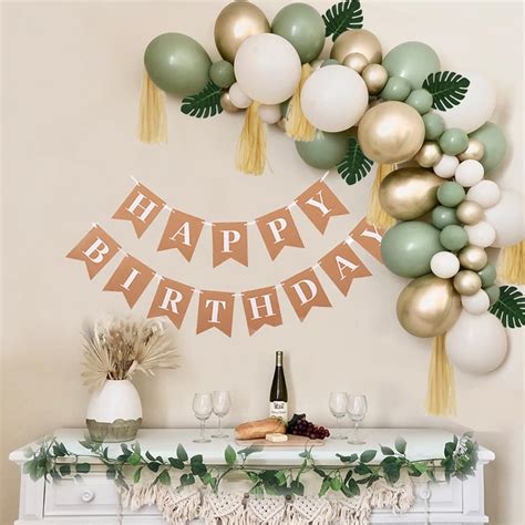 Buy Uchi Birthday Decorations Balloon Arch Kit With Kraft Happy