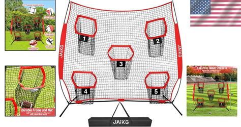 Durable 8x8ft Football Throwing Net With 5 Target Pockets For Accurate Training EBay