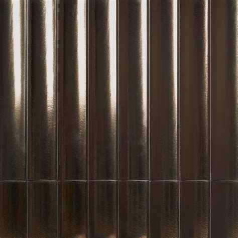 Bahari Fluted Metallic Copper 6x36 3D Glossy Lava Stone Tile - stone ...