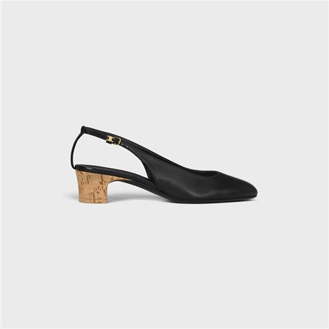 NEO CITY SLINGBACK IN GOATSKIN - BLACK | CELINE