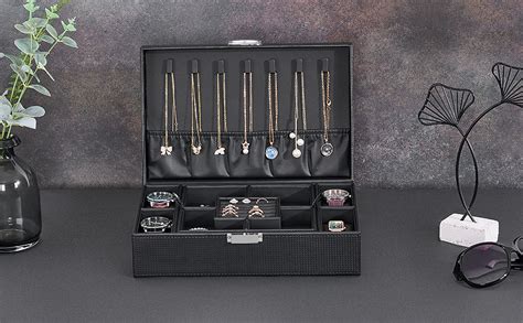 Amazon.com: BEWISHOME Mens Jewelry Box Organizer, Jewelry Box for Men ...