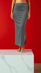 The Stanch Shapeware Dark Grey MT0061 Lycra Blend Petticoat Price in ...