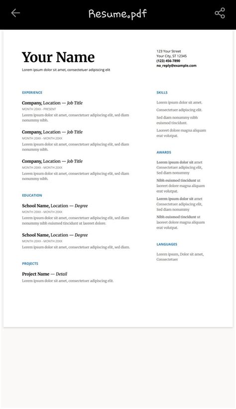 I’ve created a resume template that you can use and edit for your own ...