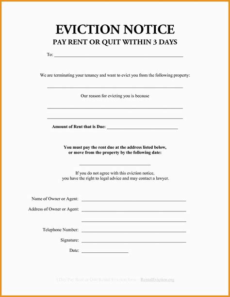 Free Day Eviction Notice Pdf