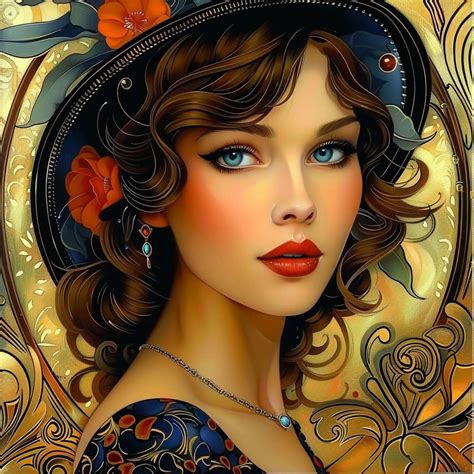 Vintage woman - online puzzle