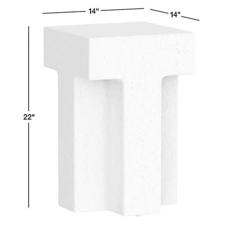 Tito Textured Faux Travertine 14" Side Table, Set of 2 | Crate and ...