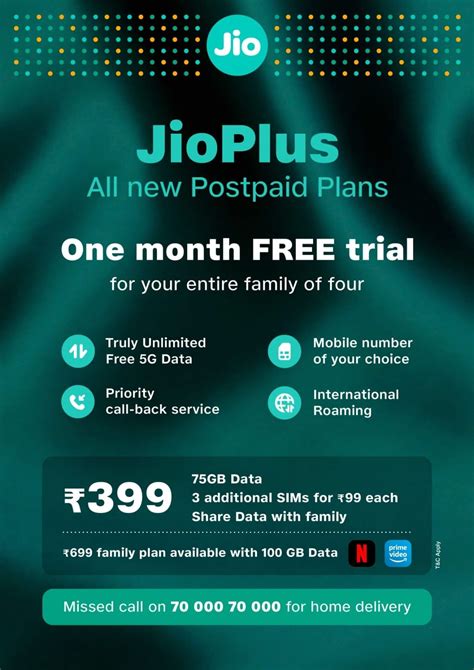 Jio Plus Postpaid Family Plans Launched With Data Sharing Starting At Rs Per Month