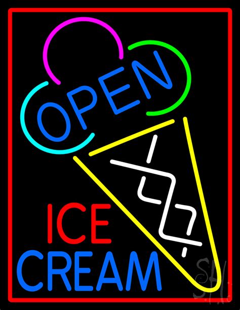 Open Ice Cream Open Led Neon Sign Ice Cream Neon Signs Everything Neon