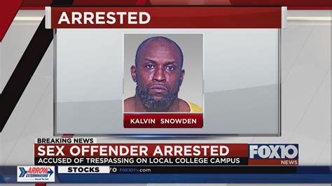 sex offender arrested after trespassing on local college campus youtube