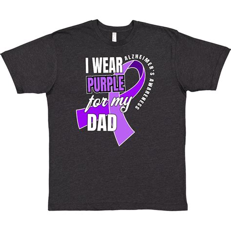 Inktastic Alzheimers Awareness I Wear Purple For My Dad T Shirt Ribbon Mens Tees Ebay