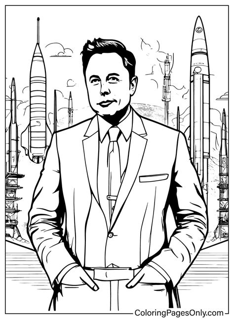 Coloring Page Elon Musk Free Printable Coloring Pages