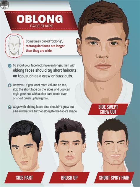 Achieve this gorgeous style by blow drying roughly for added volume and then wrapping random sections of hair around a large barrel curling iron. Best Men's Haircuts For Your Face Shape (2020 Illustrated ...